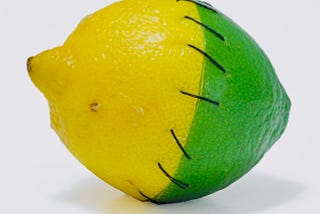 Lemon and lime stitched together