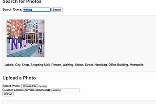 Intelligent Photo Search Application Using AWS