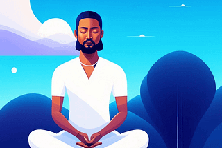 meditating man