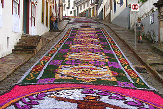 Street decorations in Ouro Preto, Brazil