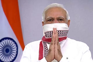 Narendra Modi in Namastey Position