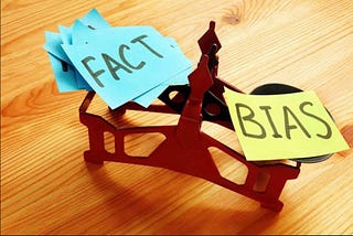 image illustrating bias vs fact