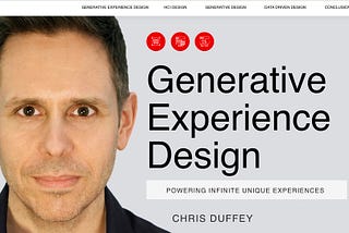 Generative Experience Design: Powering Infinite Unique Experiences