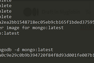 Commands for Mongodb(container)