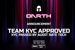 DARTH team successfully passed the KYC by Audit Rate Tech