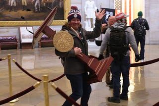 via getty stealing lectern from capitol building