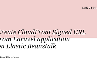 Create CloudFront Signed URL from Laravel application on Elastic Beanstalk