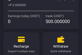 They are giving $500 USDT free to start trading and they can stop giving this trading bonus anytime.