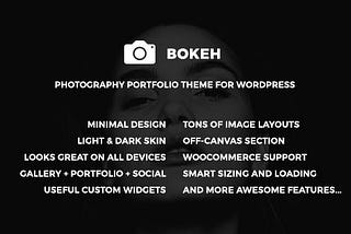 Bokeh v1.2 — Photography Portfolio Theme for WordPress Nulled