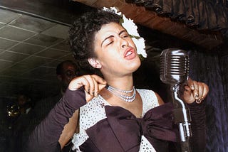 Photograph of jazz singer Billie Holiday