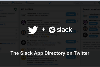 Slack Apps on Twitter
