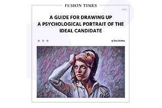 A guide for drawing up a psychological portrait of the ideal candidate