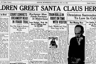 LOOKBACK: Christmas along the Cedar in 1926