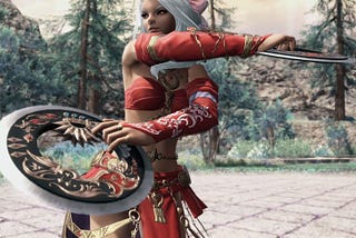 Im-game image of a Viera dancer in Final Fantasy 14