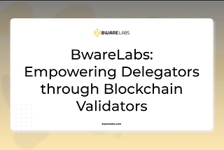 BwareLabs: Empowering Delegators through Blockchain Validators