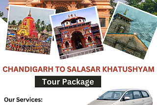 One Way Taxi Service Chandigarh to Salasar Khatushyam with H&B Cabs