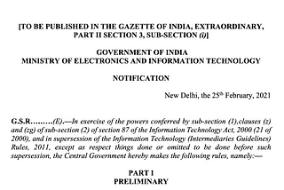 India rolls out Intermediary Guidelines and Digital Media Ethics Code 2021