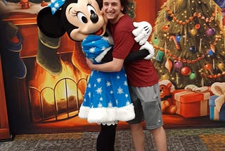 Me hugging Minnie Mouse