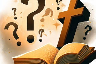 A cross falling back under the weight of questions.
