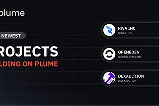 New Projects deployed on Plume 🪶 [Apr 29 — May 5]