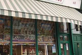 The exterior of the Sylvanian Families Shop in London.