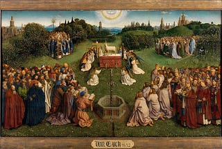 Great Paintings: Adoration of the Mystic Lamb by Hubert van Eyck and Jan van Eyck (Interpretation…