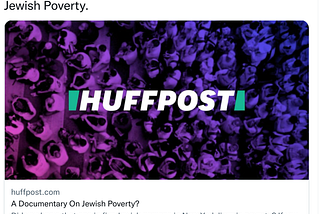 Jewish poverty, a damaging taboo