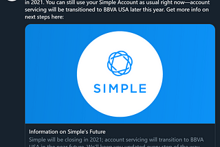 Simple bank is closing and I’m devastated… here are some alternatives.