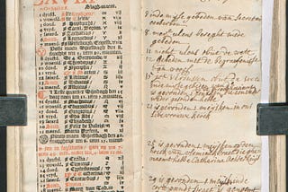 November 1718 in Theresa Mathilda Schilders’ almanac