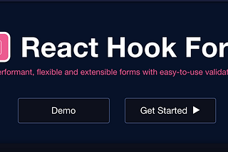 React Hook Form screenshot