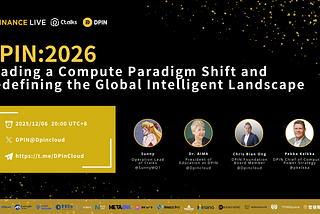 DPIN leadership team discussing the future of AI and DePIN on Binance Live