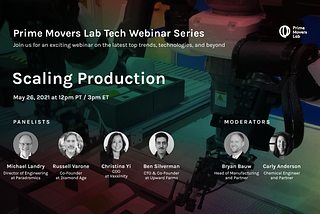 Join our Scaling Production Webinar on 5/26