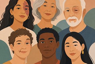 AI generated image seeking to represent Facial Difference across gender, age and ethnicity
