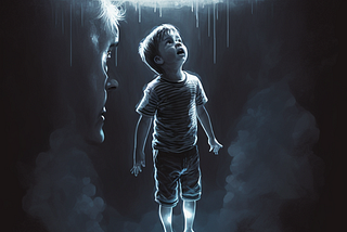 A boy seeing only darkness while being in a weightless condition hoping for the best, and being free from fear