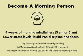 Become a Morning Person Bootcamp