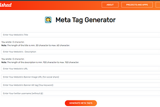 Meta Tag Generator