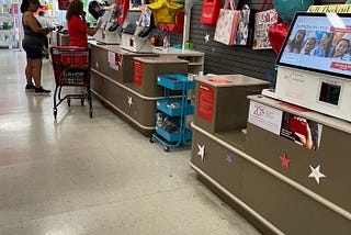 Photo of self checkouts at a local store — Photo by author — Susan Payton