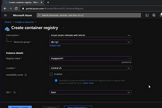Hosting images in Azure container Registry (ACR).