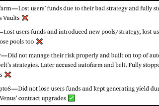 Yield optimizers’ incident reports on Venus— in layman terms