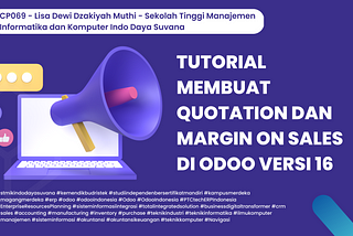 Tutorial Membuat Quotation dan Margin on Sales di Odoo Versi 16