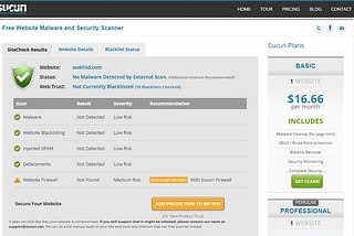 Sucuri — Layanan Scan Website Security Vulnerabilities & Malware Gratis