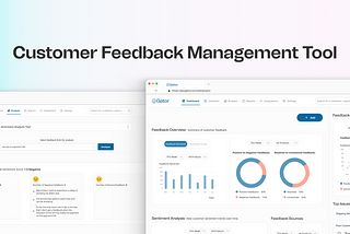 Customer Feedback Management presentation screens
