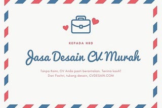 Jasa Desain CV Murah Terbaik