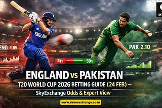 England vs Pakistan T20 World Cup 2026 Betting Guide (24 Feb) — SkyExchange Odds & Expert View