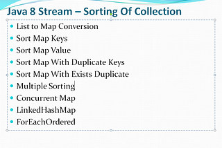 Java 8 Stream — Sorting Of Collection