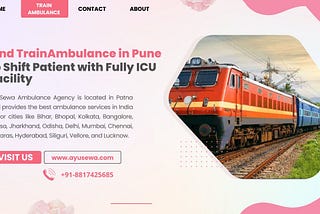 Find TrainAmbulance in Pune to Shift Patient with Fully ICU Facility