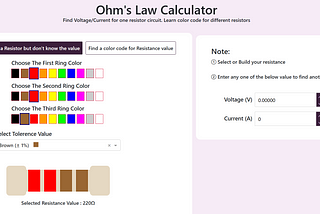 Ohm’s law simulation with resistors in hand