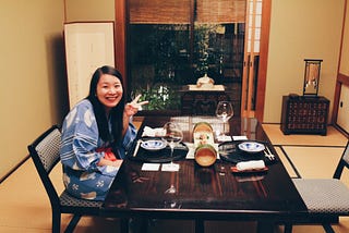 Kaiseki dinner at Kanamean Nishitomiya, Kyoto