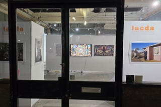 Installing new work at lacda in down town Los Angeles (DTLA), March 8, 2025