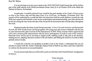 Tiago Mattos @ UN (UNCTAD/Youth Forum)